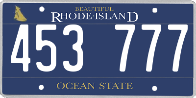 RI license plate 453777