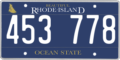 RI license plate 453778