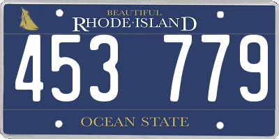 RI license plate 453779