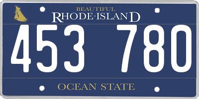 RI license plate 453780