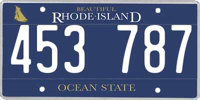 RI license plate 453787