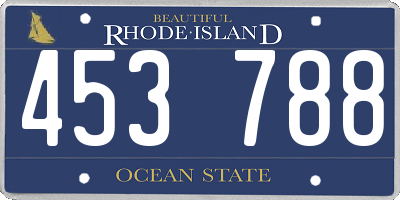 RI license plate 453788