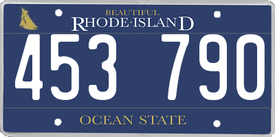 RI license plate 453790