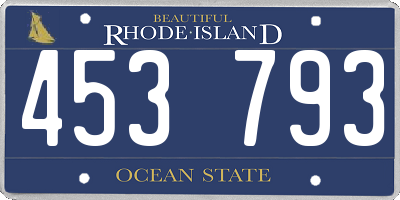 RI license plate 453793