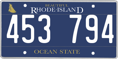 RI license plate 453794