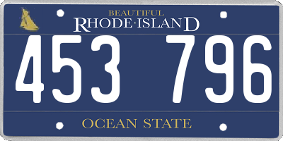 RI license plate 453796