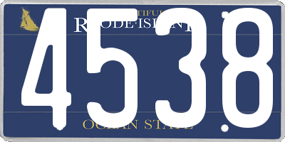 RI license plate 4538