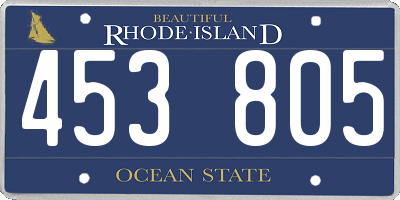 RI license plate 453805