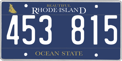 RI license plate 453815