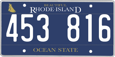 RI license plate 453816