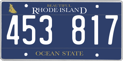 RI license plate 453817
