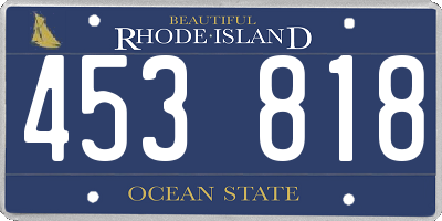 RI license plate 453818