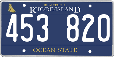 RI license plate 453820