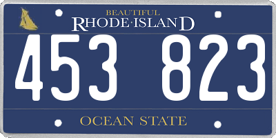 RI license plate 453823