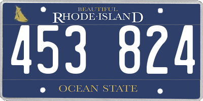 RI license plate 453824