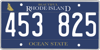 RI license plate 453825