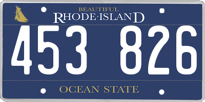 RI license plate 453826