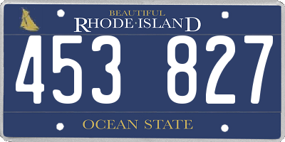 RI license plate 453827