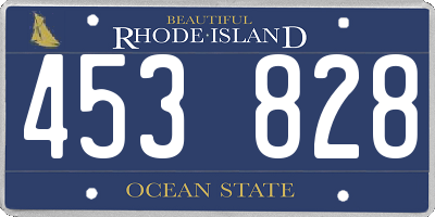 RI license plate 453828