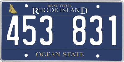 RI license plate 453831