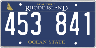RI license plate 453841