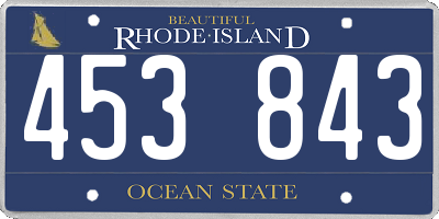 RI license plate 453843