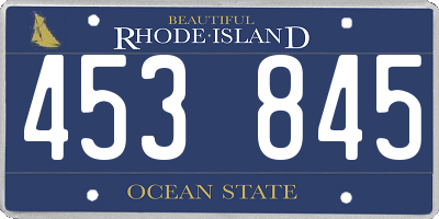 RI license plate 453845