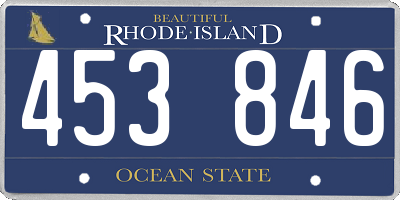 RI license plate 453846