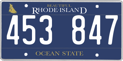 RI license plate 453847