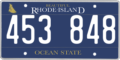 RI license plate 453848