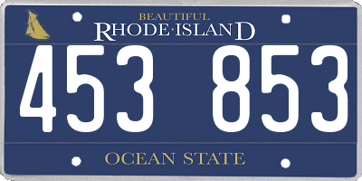 RI license plate 453853