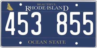 RI license plate 453855