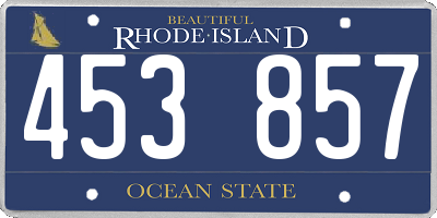 RI license plate 453857
