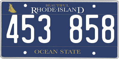 RI license plate 453858