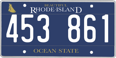 RI license plate 453861