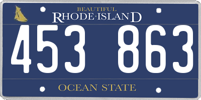 RI license plate 453863