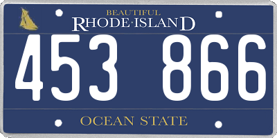 RI license plate 453866