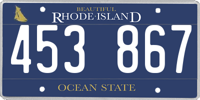 RI license plate 453867