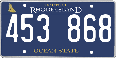 RI license plate 453868