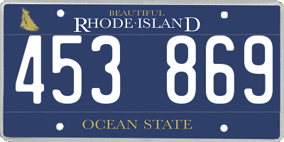 RI license plate 453869