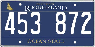 RI license plate 453872