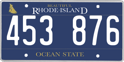 RI license plate 453876