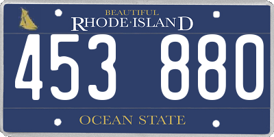 RI license plate 453880
