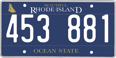 RI license plate 453881