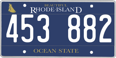 RI license plate 453882