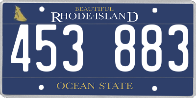 RI license plate 453883