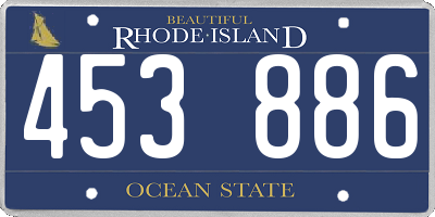 RI license plate 453886