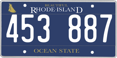 RI license plate 453887