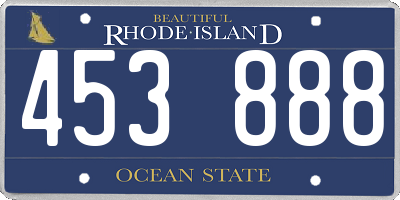 RI license plate 453888