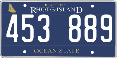 RI license plate 453889